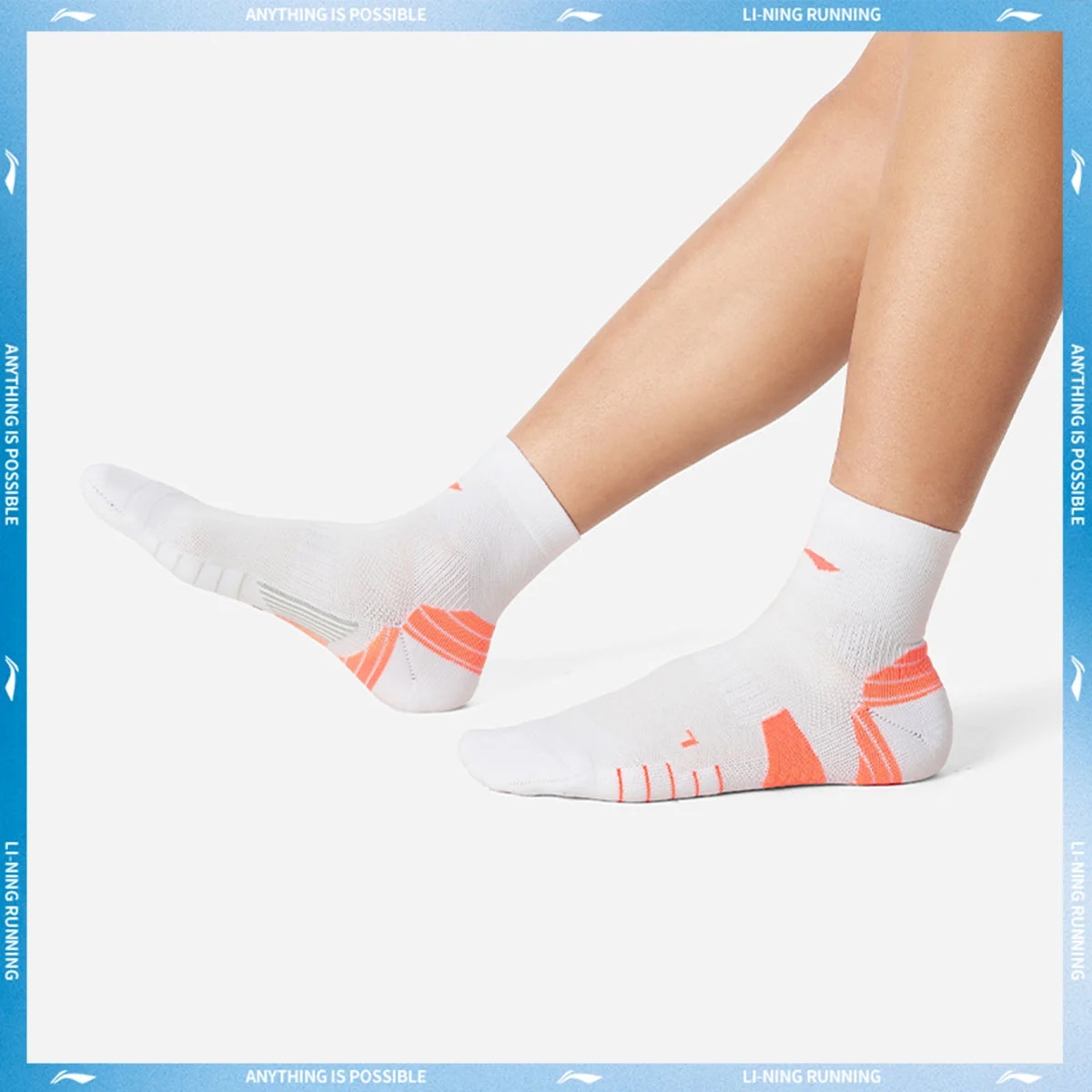 AWSV079-5 Носки Running Mid-Cut оранжевый